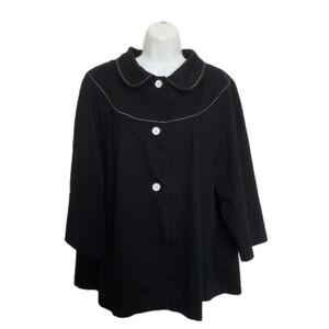 Courtenay Smock Cape Jacket Black (22w)